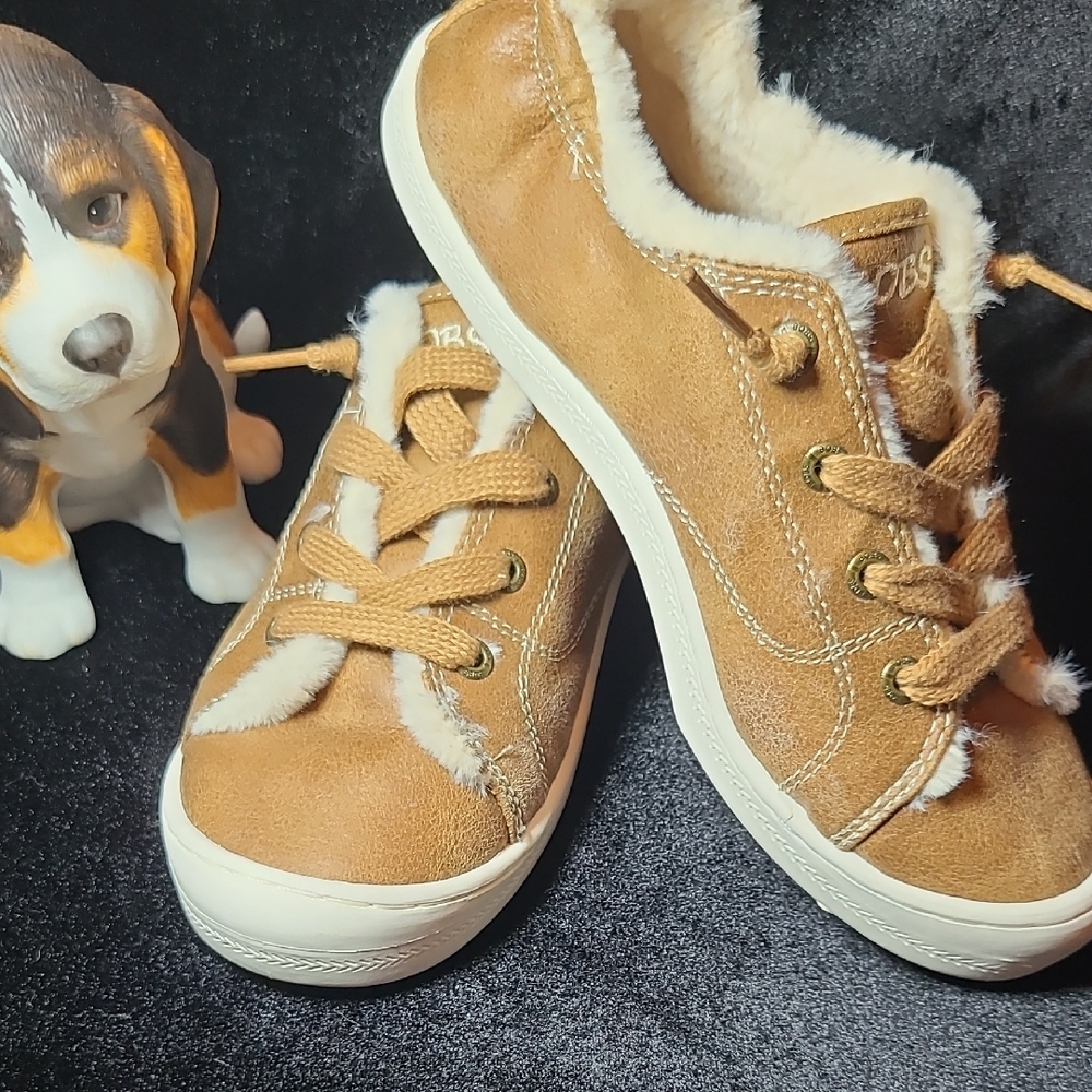 BOBS Brown Faux Fur Lined Sneakers